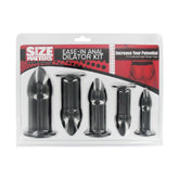 Ease-In Anal Dilator Kit Black Black > Anal Range > Butt Plug Kits
