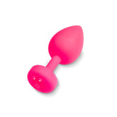 Gplug Large Neon Rose Silicone Anal Plug 3.9cm Pink > Anal Range > Vibrating Butt Plugs