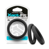Xact Fit 23 2.3 Inch Two Pack Precision Black COCK RINGS