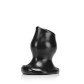 Pighole 1 Hollow Plug Small Black Silicone Black Butt Plugs - Hollow