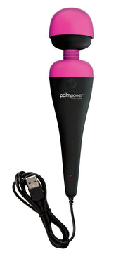 PalmPower Massage Wand Plug and Play with Power Bank Pink Electric Massager