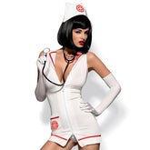 Emergency Dress and Stethoscope Costume White Small Medium Costumes