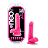 Neo Elite 6 Inch Silicone Dual Density Cock with Balls Neon Pink Pink > Realistic Dildos and Vibes > Realistic Dildos