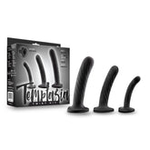 Temptasia Twist Kit Set of Three Unique Swirling Dildos for Enhanced Playtime Black Dilators