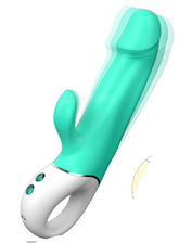 Wave Rabbit Teal 227mm Long Vibrator with 9 Modes Teal VIBRATORS-RABBIT