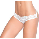 Caged Lace Panties in White for Women White Medium Panties
