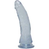 7 In Thin Dong Clear - Slim Tapered Design with Suction Cup Clear > Realistic Dildos and Vibes > Slim Dildos