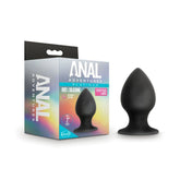 Anal Adventures Platinum Silicone Anal Stout Plug 3.75 Inch Large Black > Anal Range > Butt Plugs