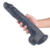 King Kong Dong with Balls (Black) 37cm Length 11cm Diameter – Realistic Texture Dildo Black Dongs Big