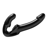 Xr Revolver Strapless Strap On G Spot Dildo Silicone Black Black > Realistic Dildos and Vibes > Strapless Strap Ons