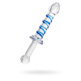 Sexus Glass Dildo Probe with Handle 23cm Clear DONGS Glass