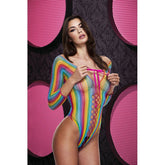 Rainbow Lace-Up Teddy Lingerie Rainbow One Size Teddies