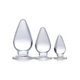 Triple Cones Three Piece Anal Plug Set Clear Clear > Anal Range > Butt Plug Kits