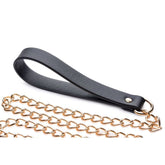 Leashed Lover Black and Gold Chain Leash Adult Bondage Accessory Black > Bondage Gear > Collars