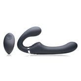 Mighty Rider 10X Strapless Strap-On Black with Remote Control Black > Realistic Dildos and Vibes > Strapless Strap Ons