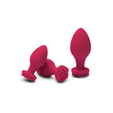 Secret Kisses Rosegasm Butt Bouquet Training Set for Enhanced Pleasure Red > Anal Range > Butt Plug Kits