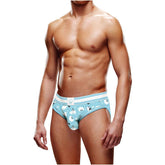 Prowler Winter Open Back Brief with Fun Polar Design Blue Medium Open Back Underwear