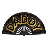 Daddy Folding Fan Adult Accessory for Bold Style and Cool Comfort Black > Clothes > Accessories