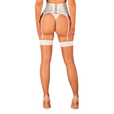 White Sheer Stockings for Women with Delicate Wedding Style White Large Extra Large Hosiery