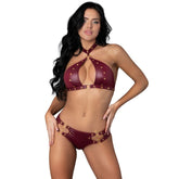 Juno Burgundy Jewel Two-Piece Set – Lingerie Burgundy > Clothes > Lingerie Sets