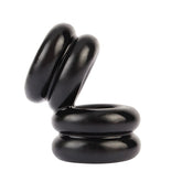 Double Stacked Dual Pleasure Ring (Black) – Stamina Enhancing Ring Black One Size > Cock Ring > Sling