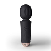 Black Tulip Rechargeable Mini Wand (Black) – Waterproof Silicone Wand with 16 Modes Black > Sex Toys > Massage Wands