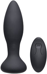 Vibe - Experienced - Rechargeable Silicone Anal Plug With Remote (Black) > Anal Range > Vibrating Butt Plugs