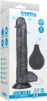LoveToy Squirt Extreme – 11 Inch Realistic Squirting Dildo Black > Dildos > Squirting Dildos