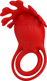 Pretty Love Ruben – Rechargeable 7 Function Vibrating Cock Ring Red > Sex Toys > Couples Toys