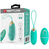 Rechargeable Julia – Multi-Speed Remote-Controlled Egg Vibrator with 12 Vibration Settings Seafoam > Sex Toys For Ladies > Vibrating Eggs