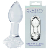 Clarity Utopian Bloom – 4.3 Inch Handcrafted Glass Butt Plug > Glass > Dildos