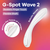 Satisfyer G-Spot Wave 2 – USB Rechargeable Flicking Tip Vibrator 23.6 cm White VIBRATORS-PREMIUM