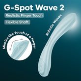 Satisfyer G-Spot Wave 2 (Ice) – USB Rechargeable 23.6 cm Flicking Tip Vibrator Blue VIBRATORS-PREMIUM