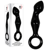 Adam & Eve Glass Prostate Massager 16.6 cm for Blissful Pleasure Black Prostate Tools