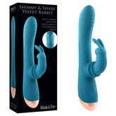 Adam & Eve Shimmy & Shake Velvet Rabbit Vibrator 55 Characters Blue VIBRATORS-RABBIT