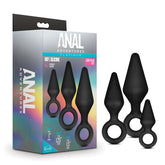 Anal Adventures Platinum Silicone Loop Plug Kit Black > Anal Range > Butt Plug Kits
