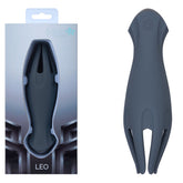 Maia Leo (Grey) – USB Rechargeable Vibrating Penis Head Tickler Grey Strokers - Vibrating