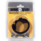 Boneyard Silicone Ball Strap 1.5 Inch with 3 Snap Closure in Black Black COCK RINGS Adjustable