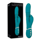Adam & Eve Eve's Rechargeable Thrusting Rabbit (Silicone) – USB Rechargeable Thrusting Rabbit Vibrator 22.9 cm Green VIBRATORS-RABBIT-MULTI