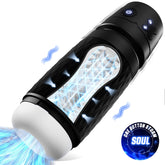 Cyberskin The Warrior – USB Rechargeable Sucking and Vibrating Masturbator Black Strokers - Premium