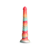 Colours Stacked 9 Inch Dildo Red and Gold Fantasy Toy Fantasy Dongs