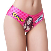 Comic Fans Pink Slip Lingerie Size S M L XL Small Panties