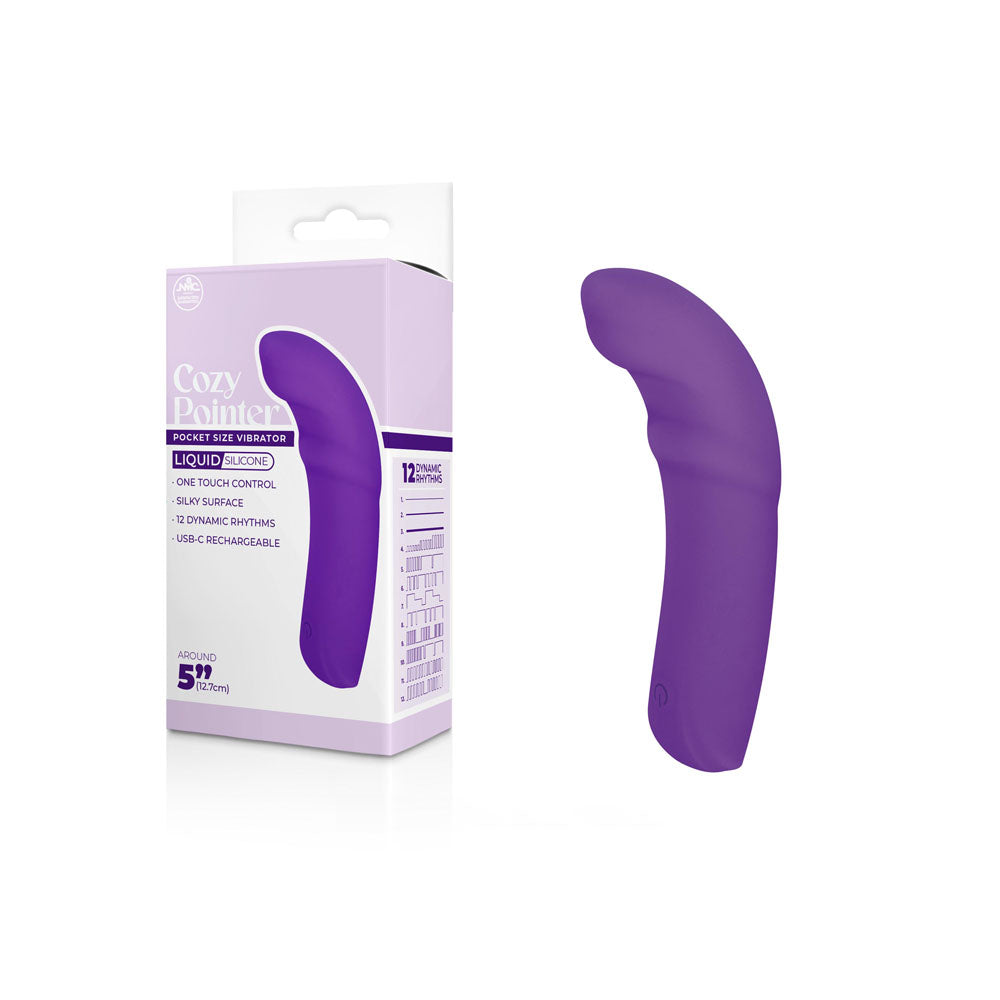 Cozy Pointer - 12.7 cm Soft Silicone Vibrator with Rhythms Purple Vibrators Cozy Pointer - 12.7 cm Soft Silicone Vibrator with Rhythms Purple Vibrators