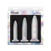 Crystal - 3pc Trainer Kit - Glass Anal Plugs - Set of 3 Sizes Clear > Sex Toys > Glass