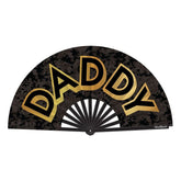 Daddy Folding Fan Adult Accessory for Bold Style and Cool Comfort Black > Clothes > Accessories