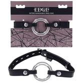 EDGE Interchangeable Ring Gag 3.5cm & 5.1cm Mouth Gag Restraint Black Gags