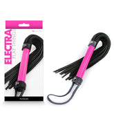 Electra Flogger Whip in Pink and Black - High Quality PU Synthetic and Microfibre Adult Toy Pink Whips & Paddles