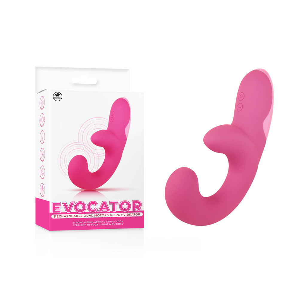 Evocator - Pink G-Spot Vibrator with Dual Motors Pink Vibrators - G Spot Evocator - Pink G-Spot Vibrator with Dual Motors Pink Vibrators - G Spot