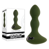 Evolved Lieutenant 12.2 cm Vibrating Butt Plug Green Butt Plugs - Vibrating