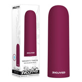 Evolved Mighty Thick Burgundy 9 cm Bullet Vibrator Red BULLETS